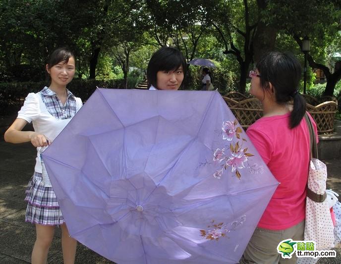 蘇州最美女孩暴雨中為殘疾乞丐撐傘